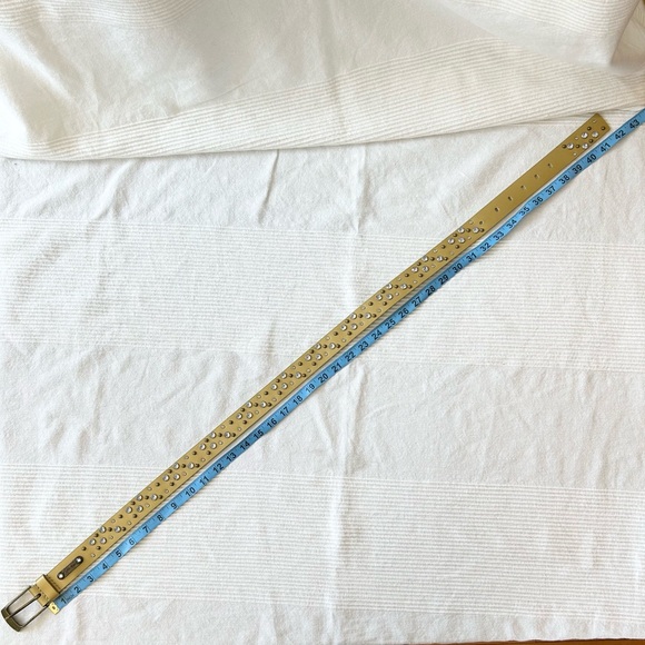 Calvin Klein Gold and Rhinestone Studded Belt - Picture 13 of 14